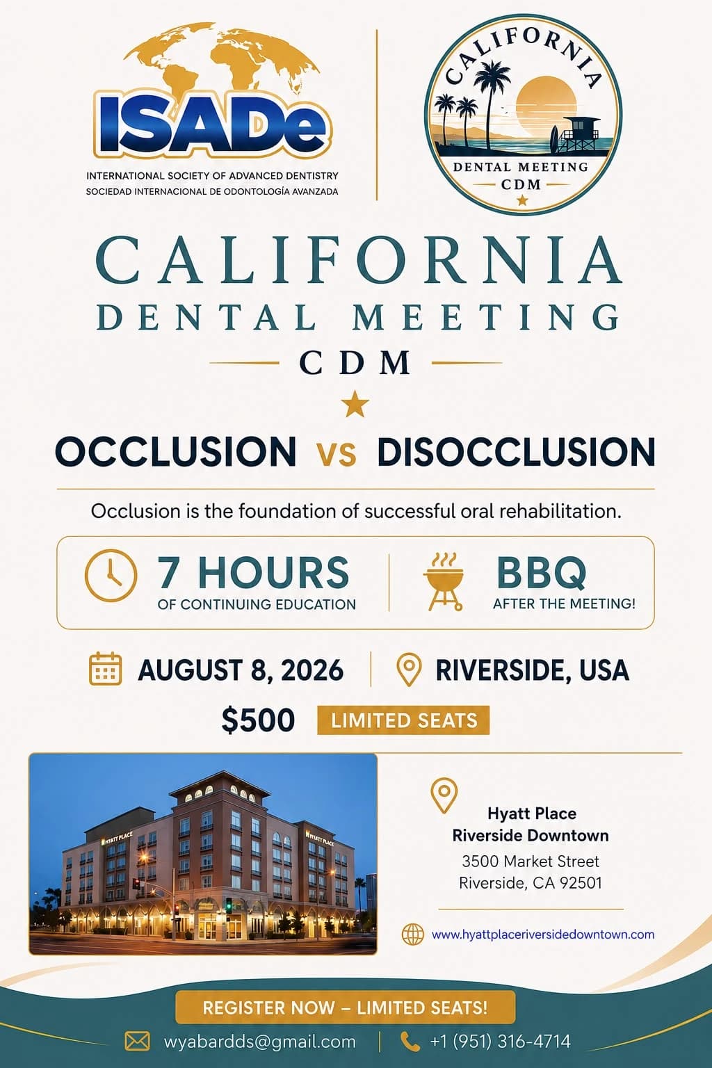 California Dental Meeting — August 8, 2026 event flyer